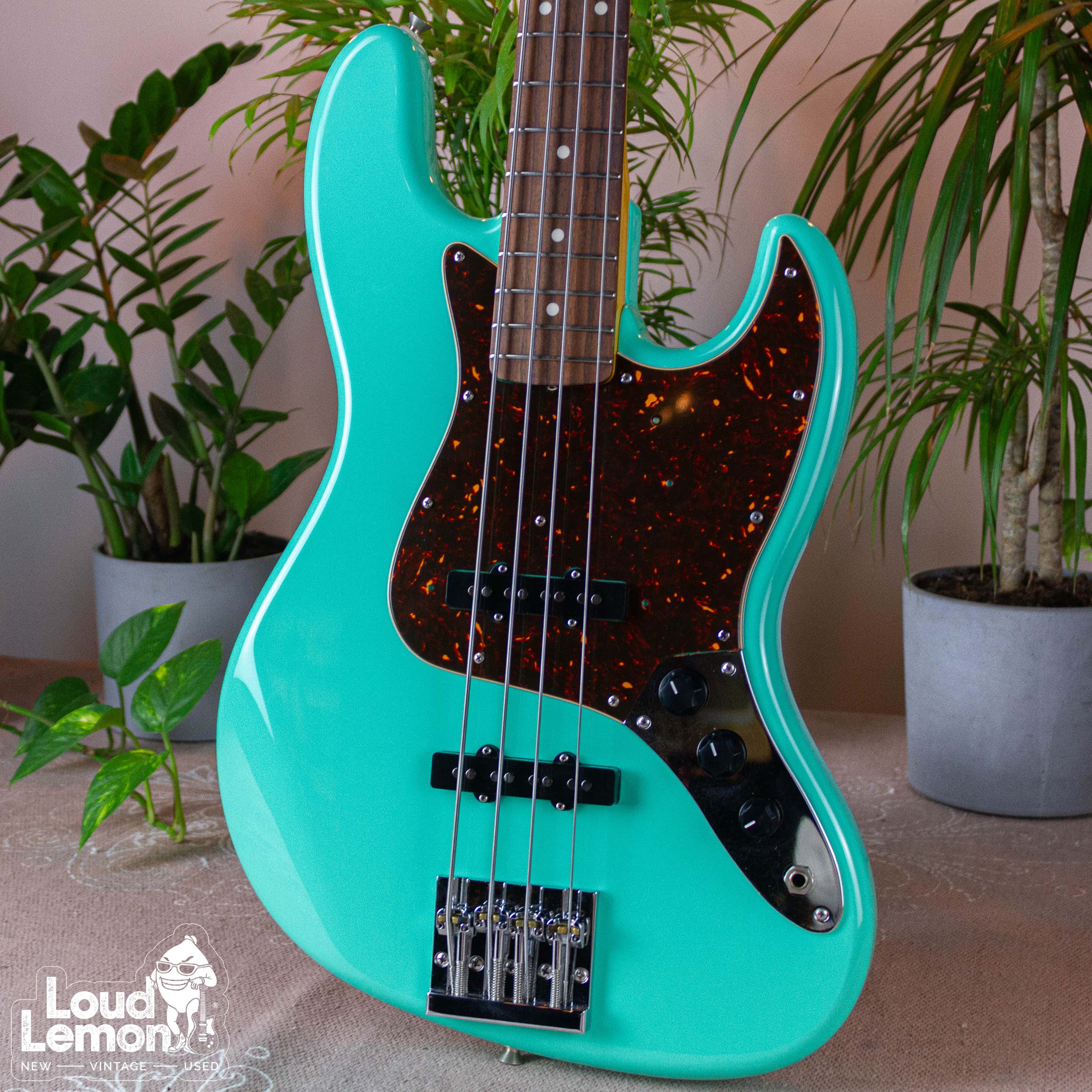 seafoam green jazz bass