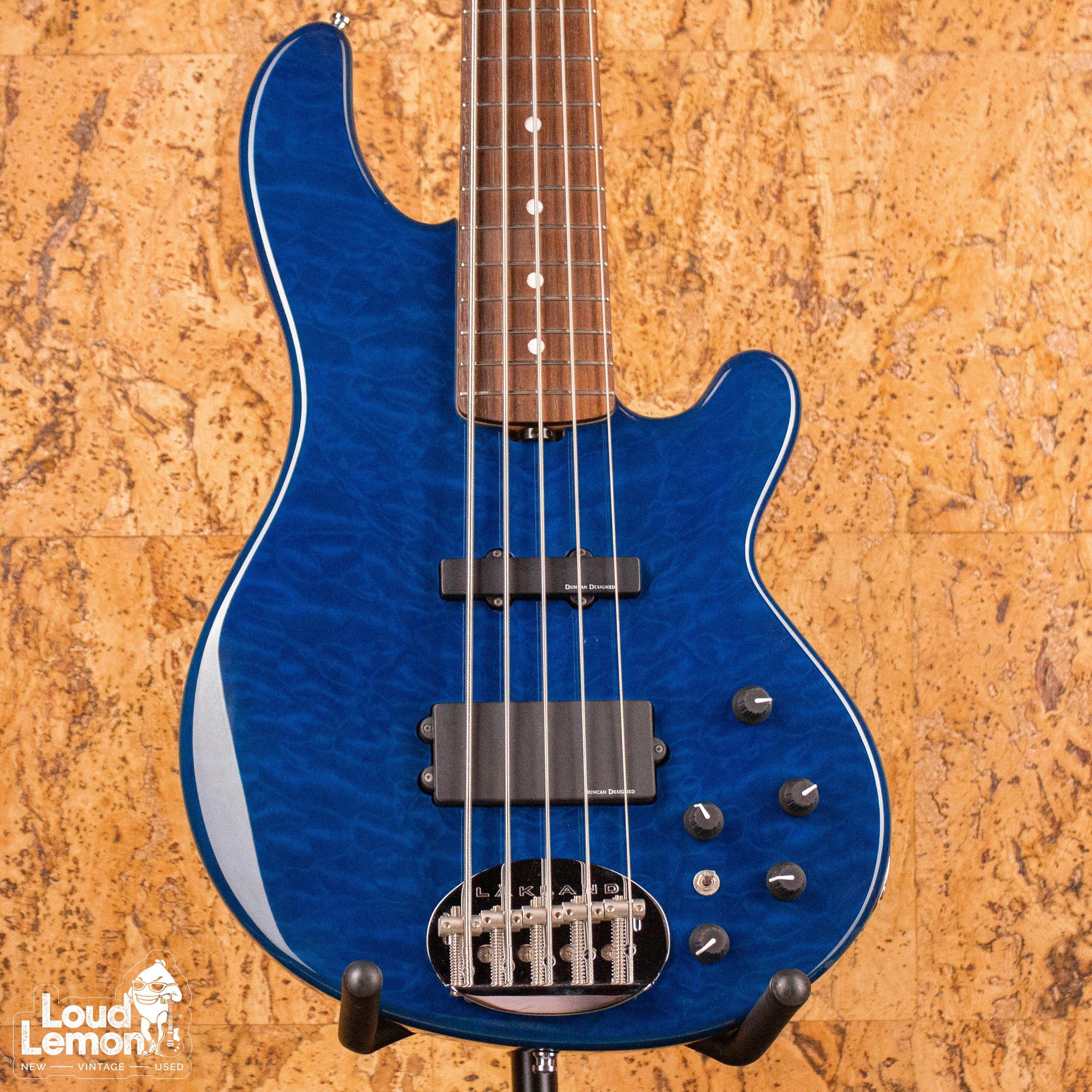 Lakland SK-5DX Skyline Japan Series Blue Translucent 2014 Korea бас-гитары  — купить в магазине винтажных гитар | Loud Lemon