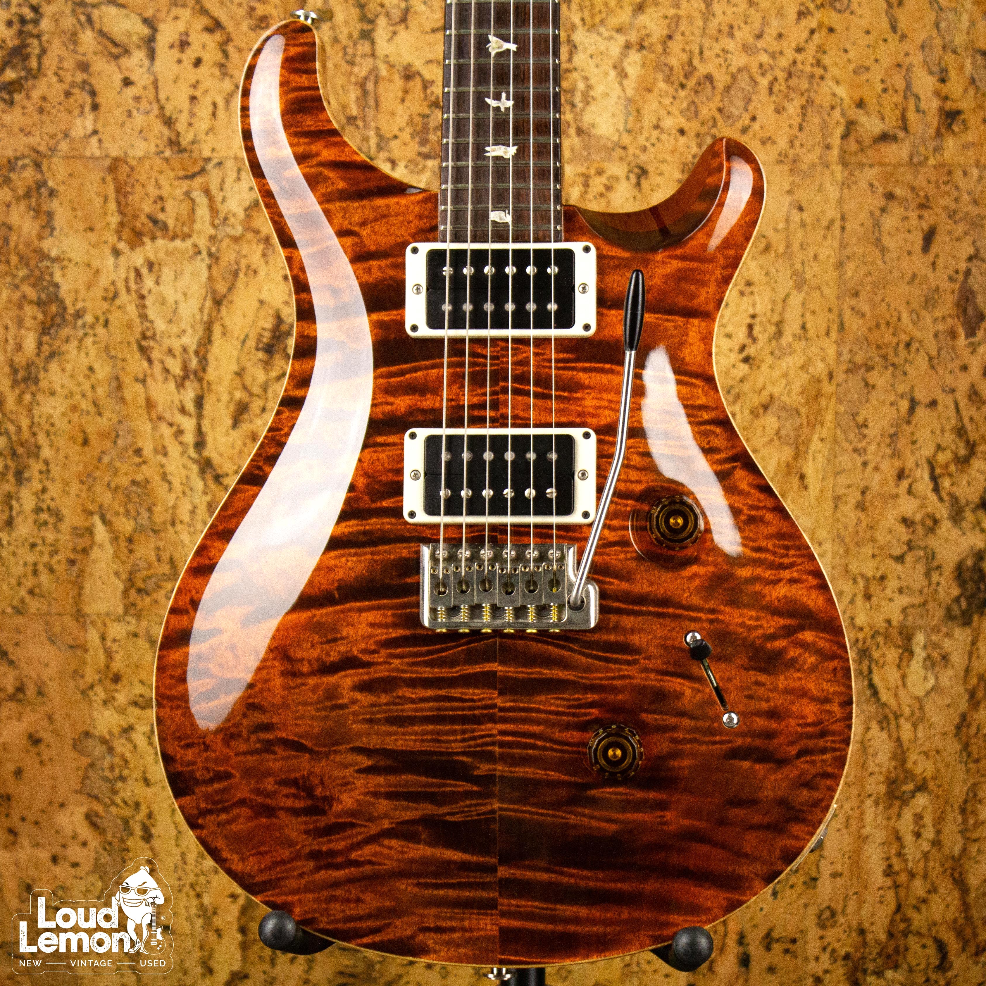 prs custom 24 orange tiger