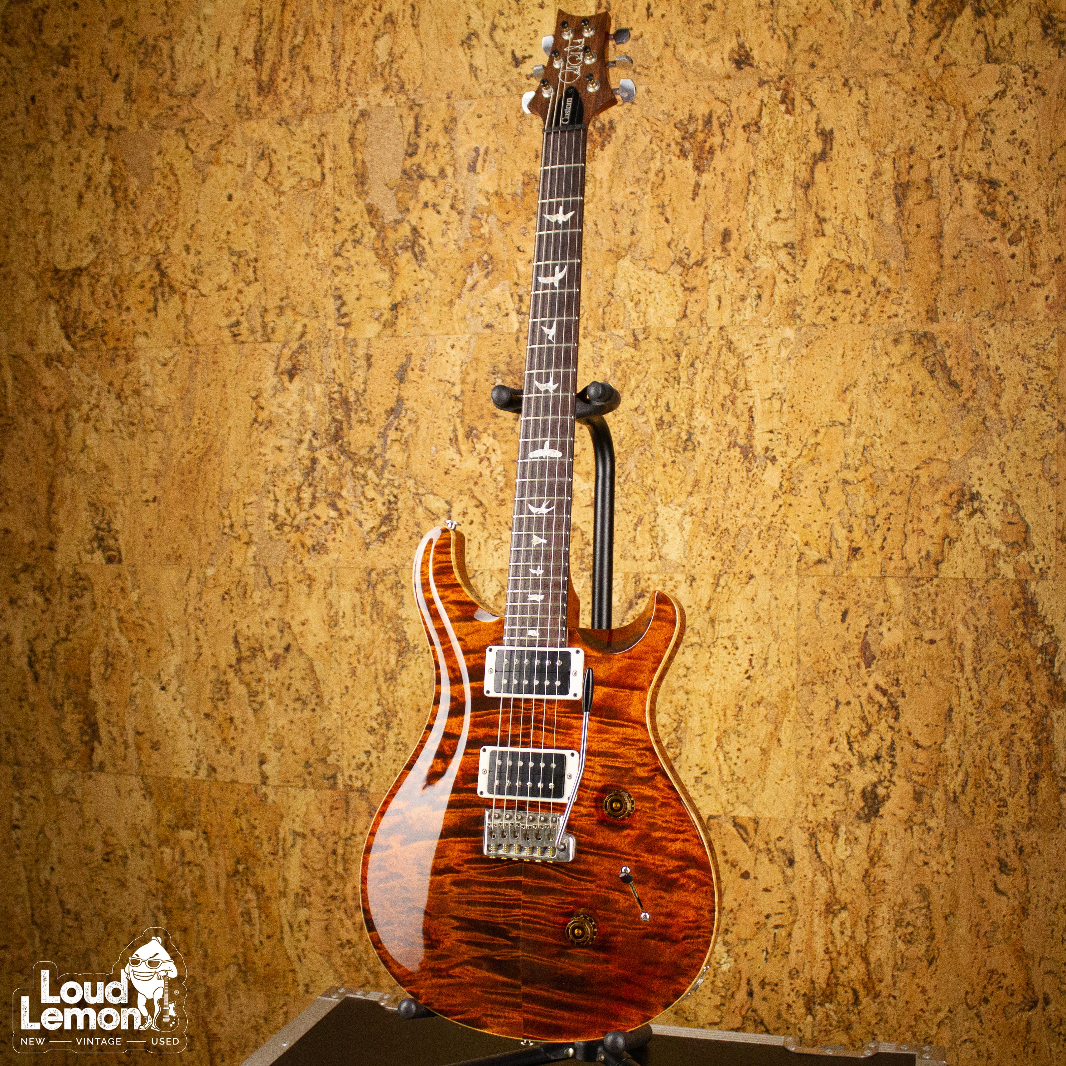 prs custom 24 orange tiger